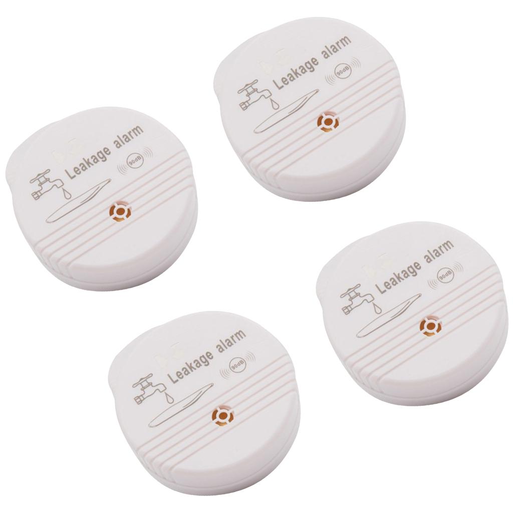 4x Battery Power Water Alarm Home Security Water Leakage Sensor Detector