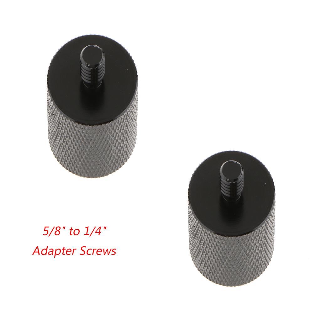 2 Pieces 5/8 Female to 1/4" Male Adapter Screws for Camera Microphone Stand"