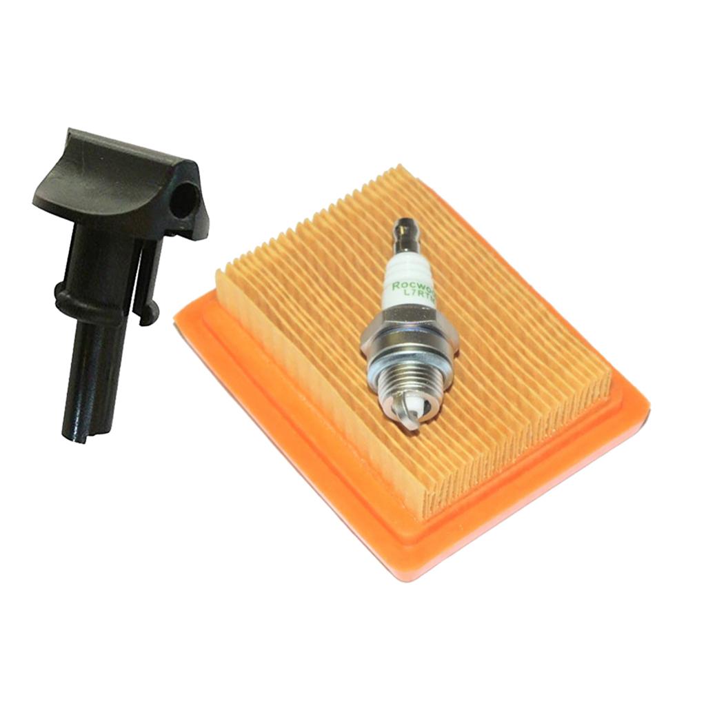 Air Filter Spark Plug & Choke Lever Knob for Stihl FS120 FS200 FS250 FS300