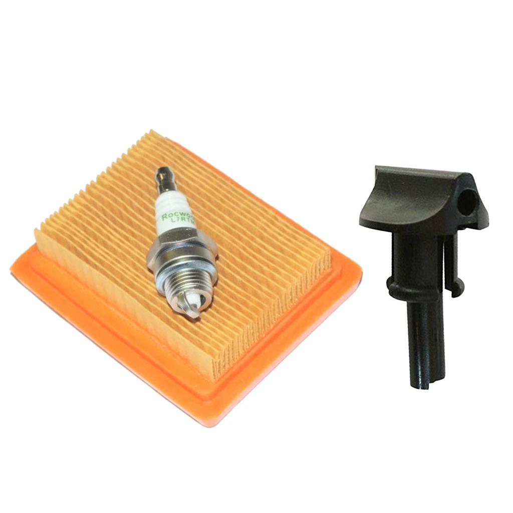 Air Filter Spark Plug & Choke Lever Knob for Stihl FS120 FS200 FS250 FS300