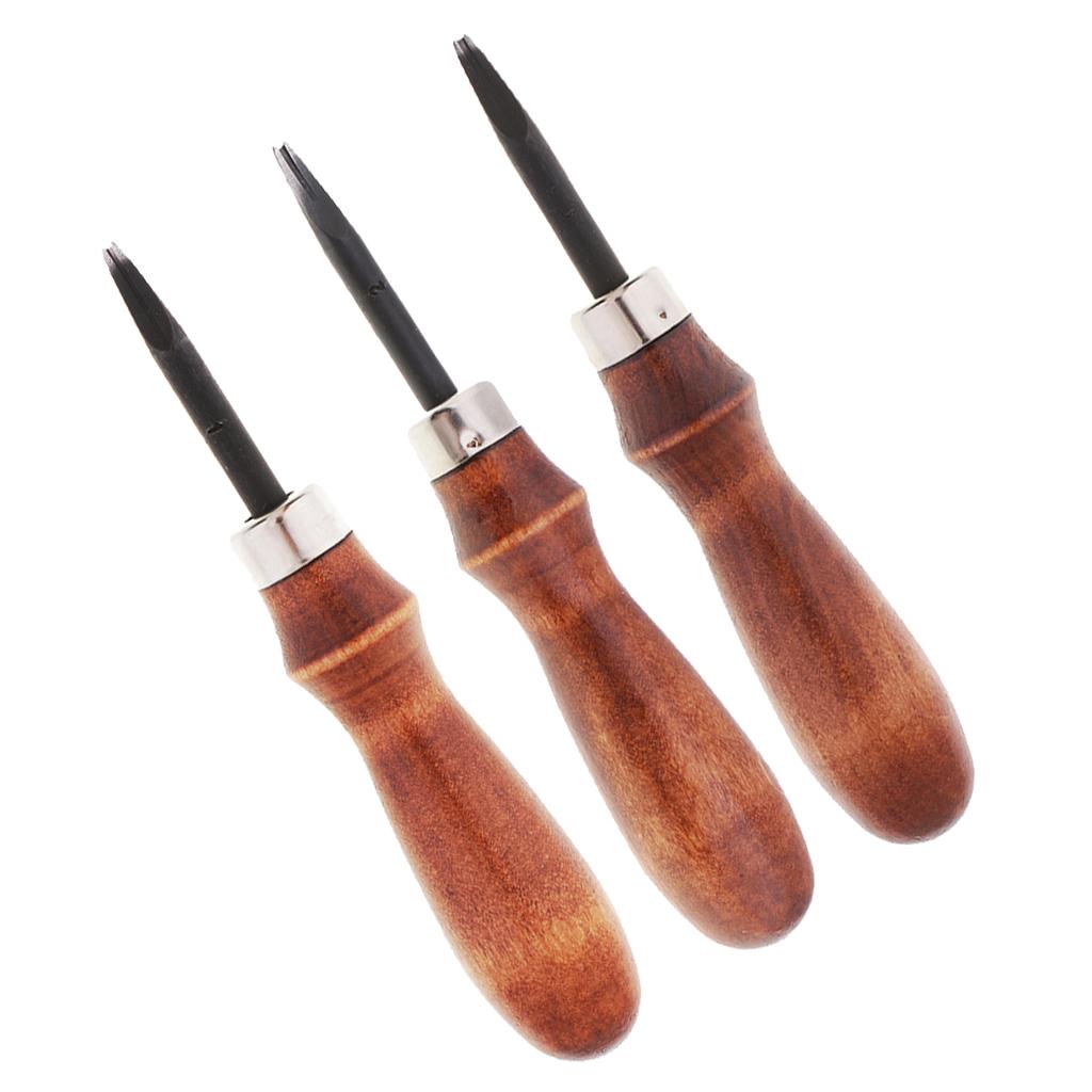 3pcs Leathercraft Edge Beveler Skiving Craft Tool Keen for Leather Craft
