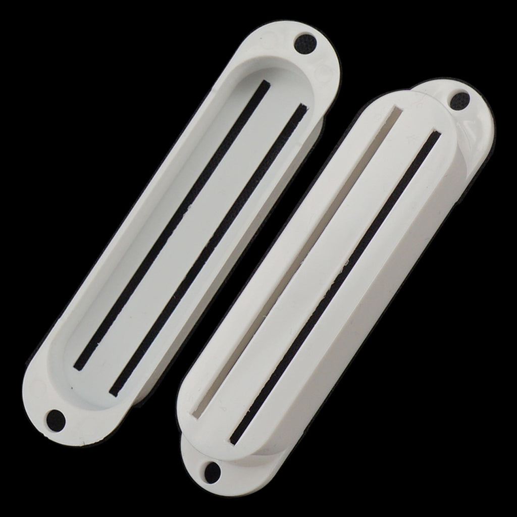 2 Sets Plastic Dual Hot Rail Humbucker Pickup Covers for Electric Guitar