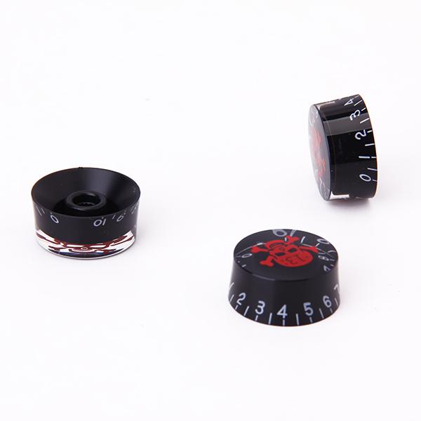 3 Pcs Metal Skull Volume Knobs+3 Pcs Speed Control Knobs for Electric Guitar