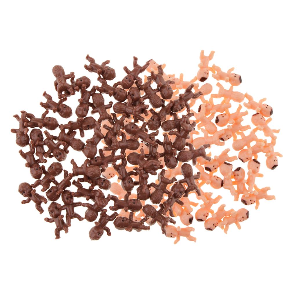 100pcs Mini Newborn Baby Doll Toy Baby Shower Decor Party Bag Filler Favors