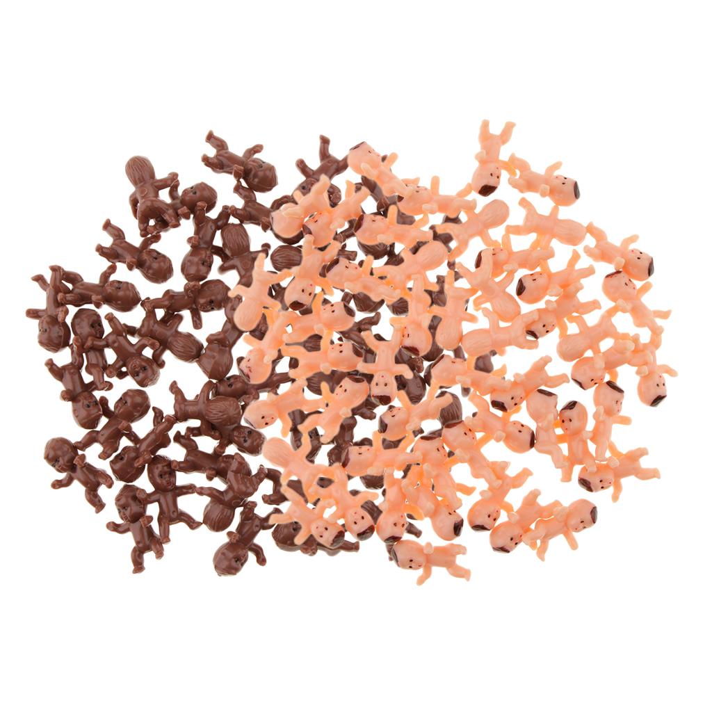 100pcs Mini Newborn Baby Doll Toy Baby Shower Decor Party Bag Filler Favors