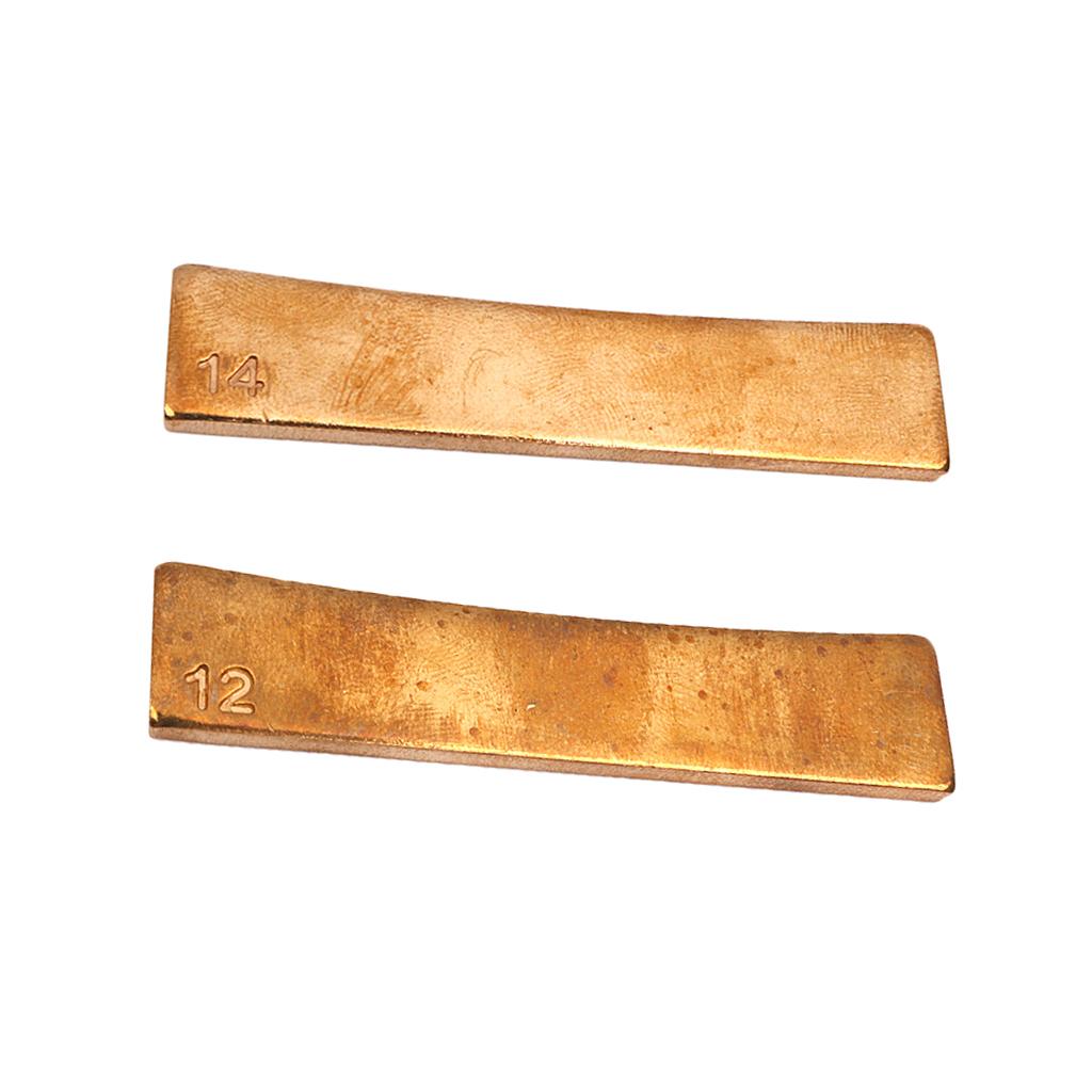 2pcs Golden Brass Guitar Radius Fret Press Caul Insert 12''+14''