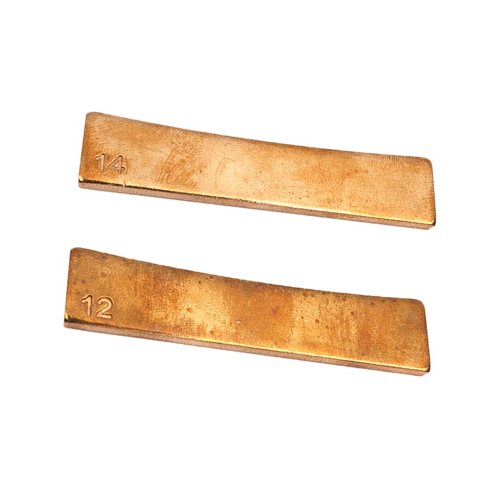 2pcs Golden Brass Guitar Radius Fret Press Caul Insert 12''+14''