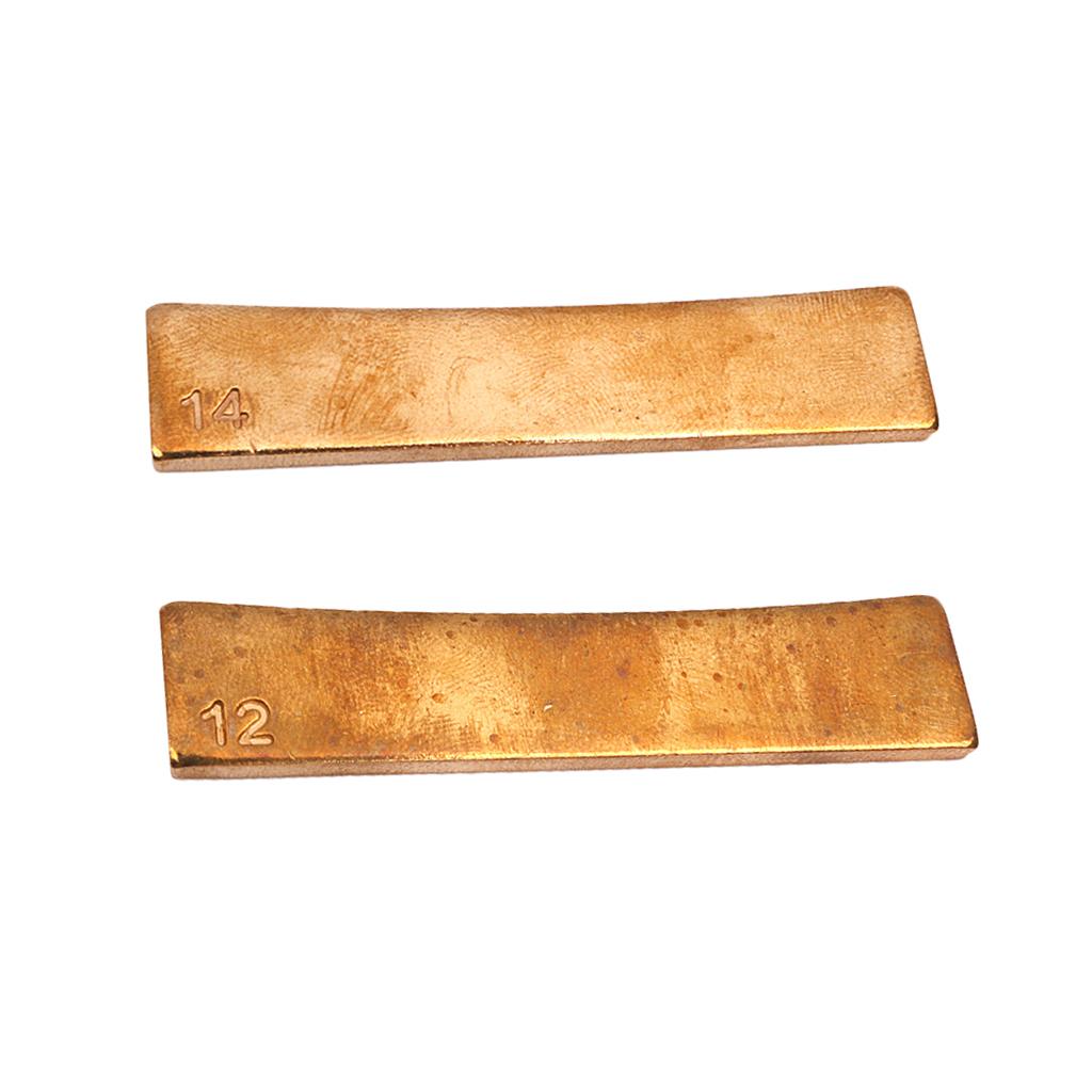 2pcs Golden Brass Guitar Radius Fret Press Caul Insert 12''+14''