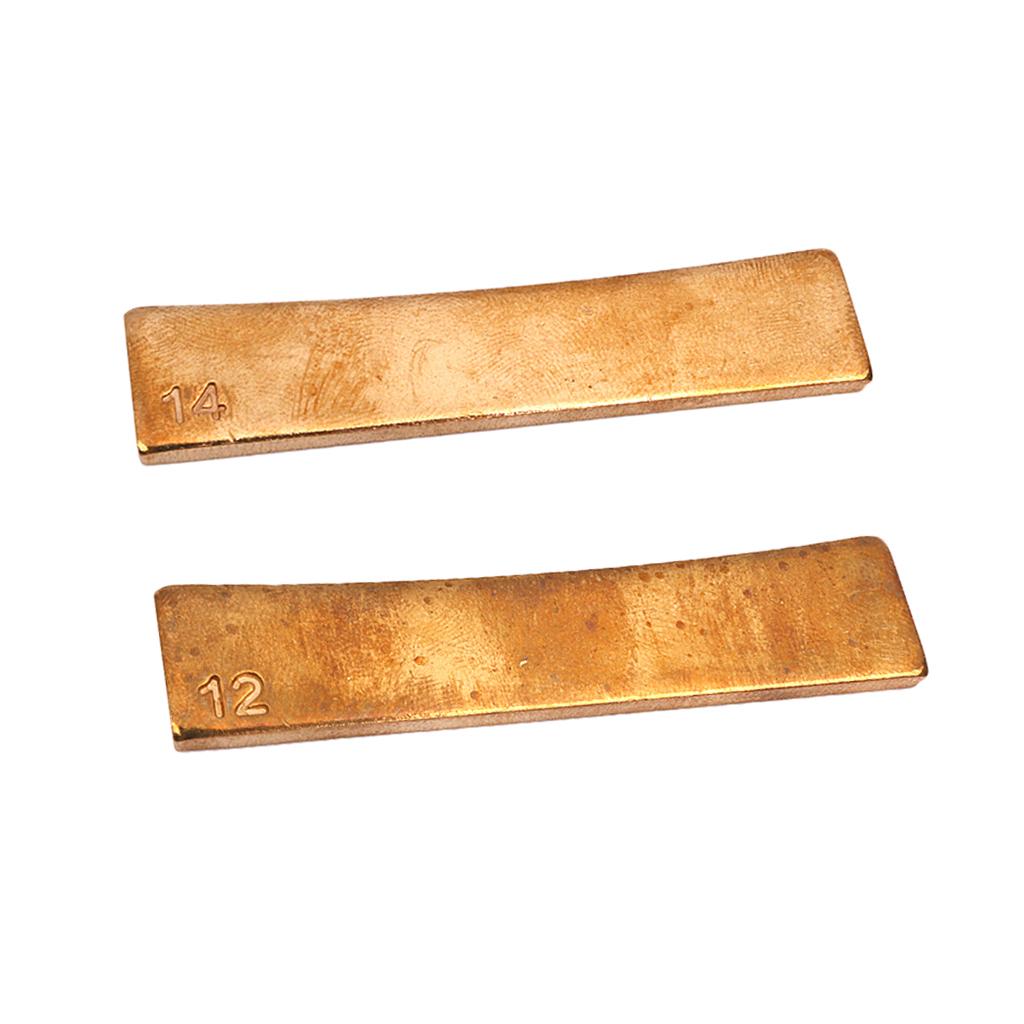 2pcs Golden Brass Guitar Radius Fret Press Caul Insert 12''+14''