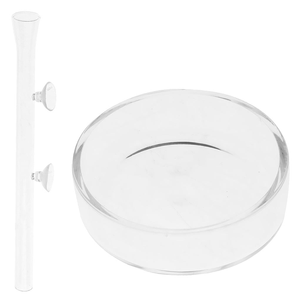 Aquarium Fish Tank Shrimp Feeding Food Dish Tray Feeder Tube With 30cm Tube