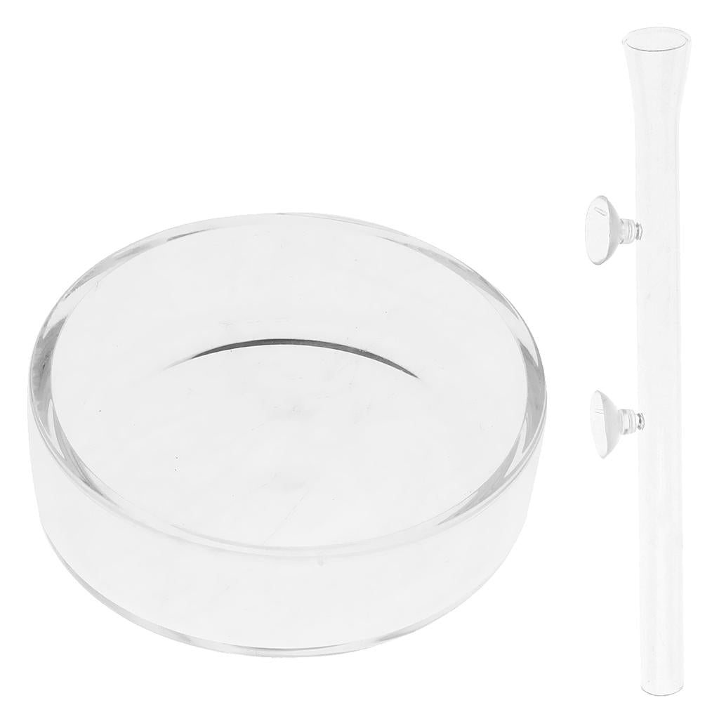 Aquarium Fish Tank Shrimp Feeding Food Dish Tray Feeder Tube With 30cm Tube