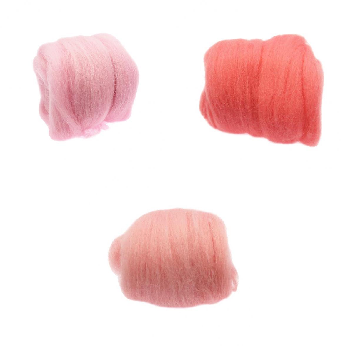 3Pcs/lot Handmade 10g Soft Wool Roving Fibre For Needle Felting Materials