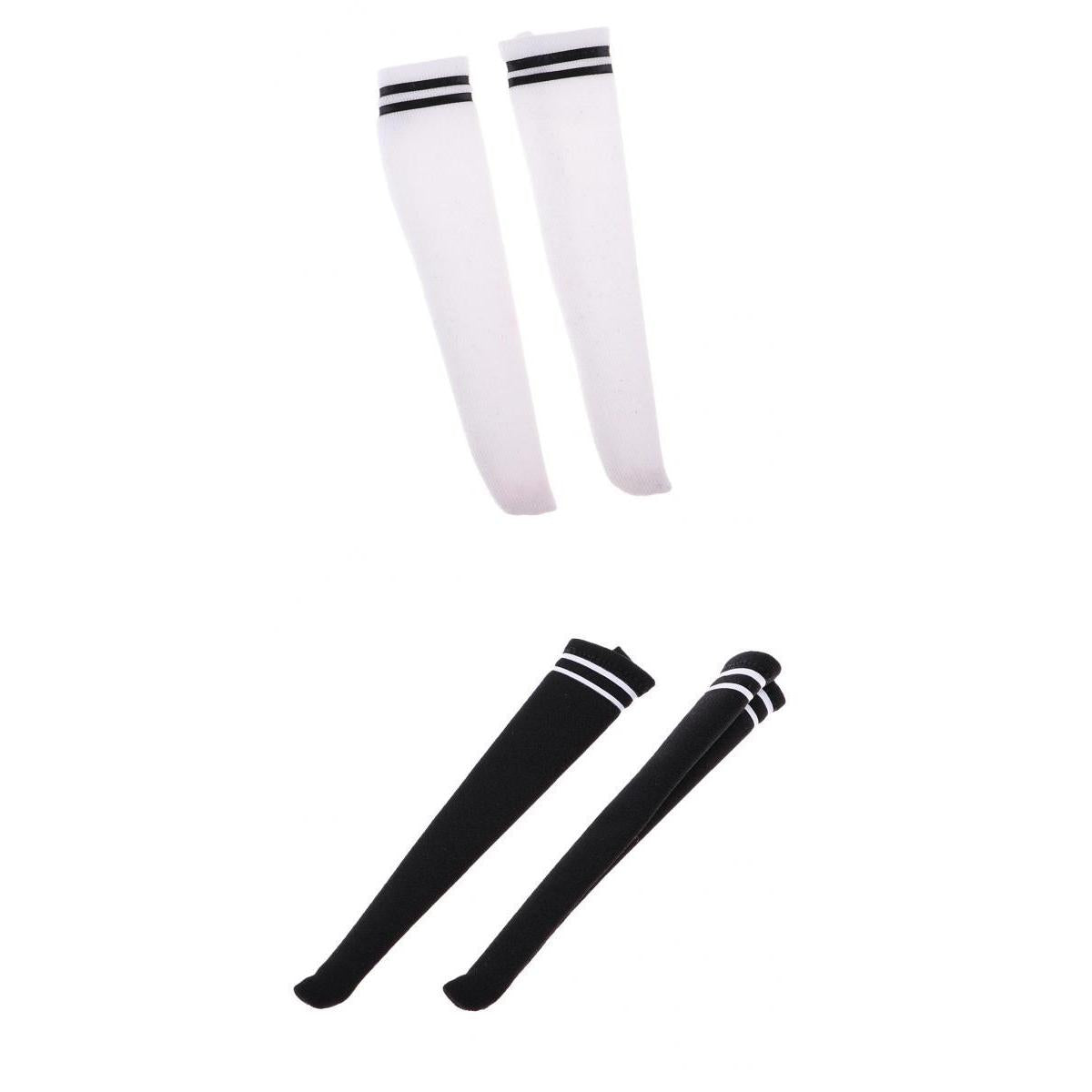 1/6 Female Body Stockings for 12'' Action Figure Accessories Black & White