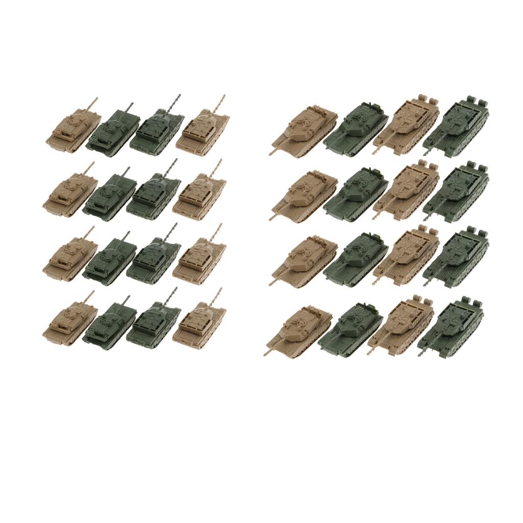 32 Pieces 4D Modern Tank Model 1:144 Color Heavy Tank Sand Table Model Decor