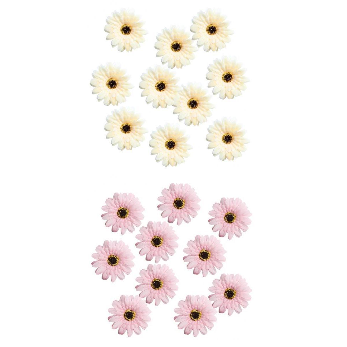 20 Pieces Artificial Gerbera Daisy Flowers Heads for DIY Wedding Decoration