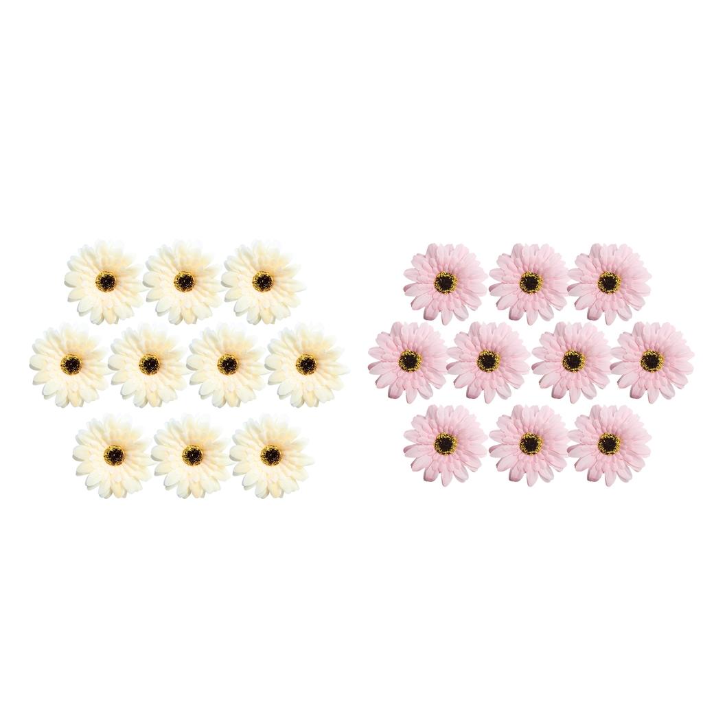20 Pieces Artificial Gerbera Daisy Flowers Heads for DIY Wedding Decoration
