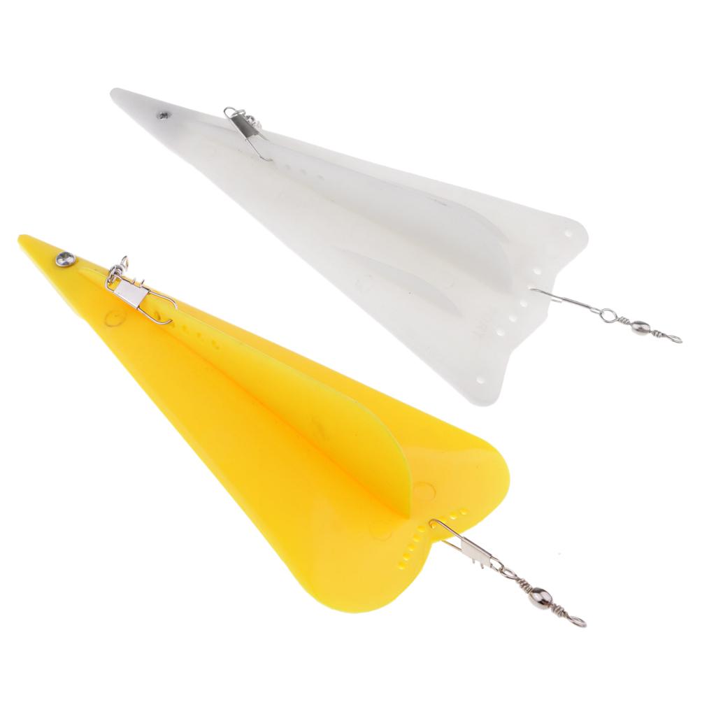 2pcs Trolling Diving Board with Lead Sinker Boat Fishing Diver Boards