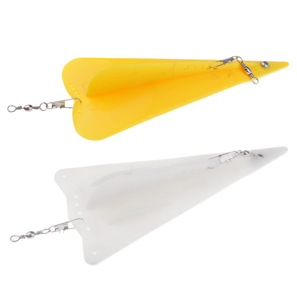 2pcs Trolling Diving Board with Lead Sinker Boat Fishing Diver Boards