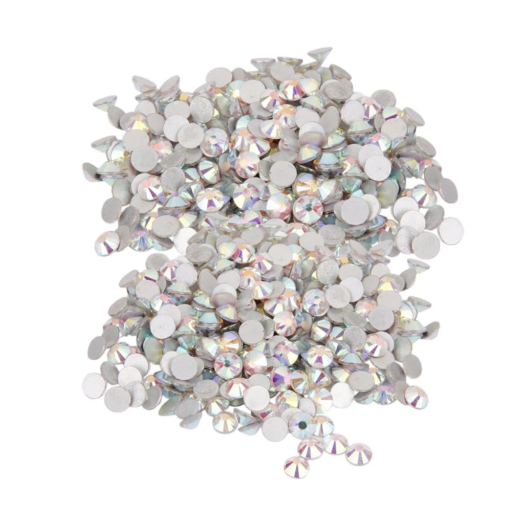 1400pcs Ss10/20 Glass Crystal Round Flat Back Rhinestones Gemstones Acrylic