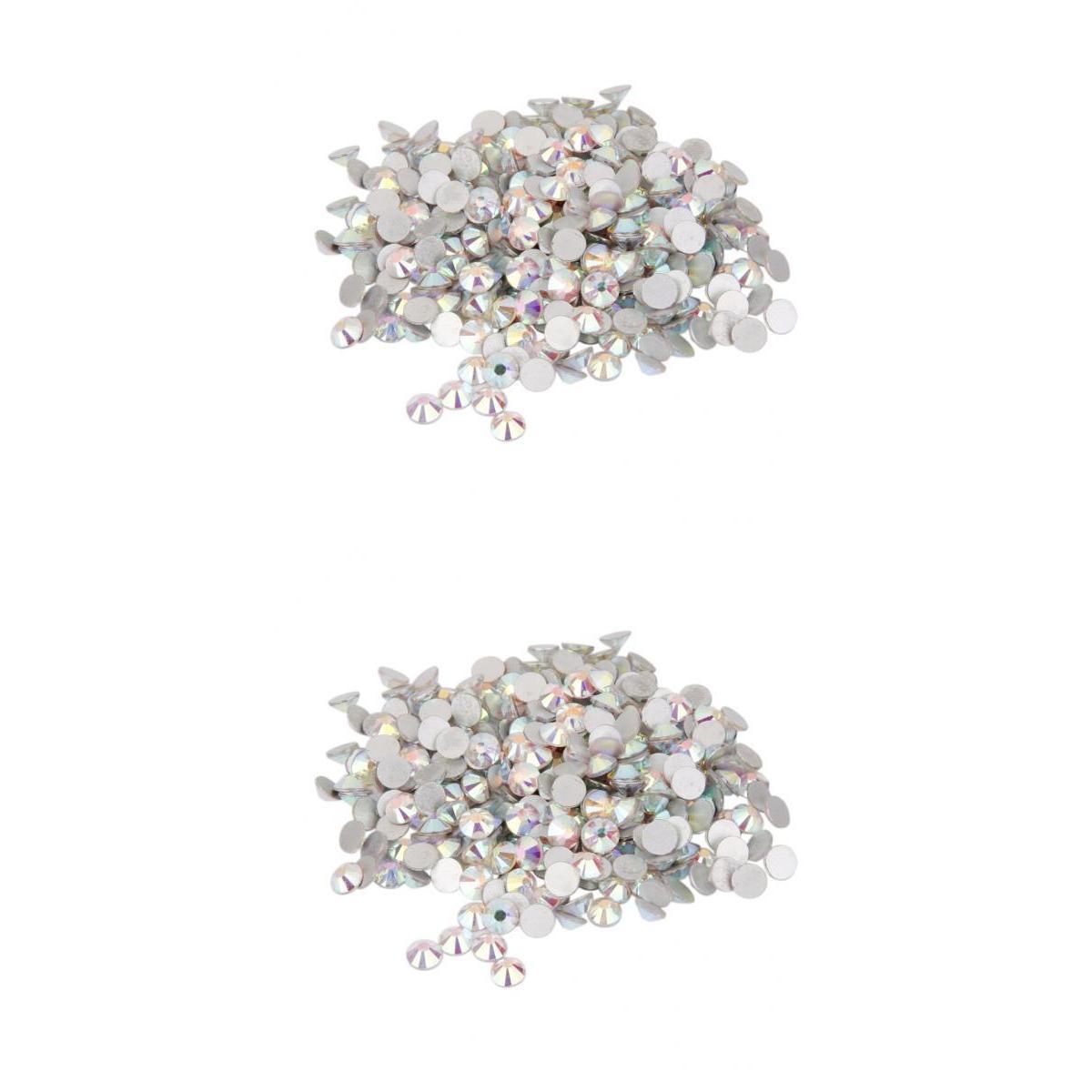 1400pcs Ss10/20 Glass Crystal Round Flat Back Rhinestones Gemstones Acrylic