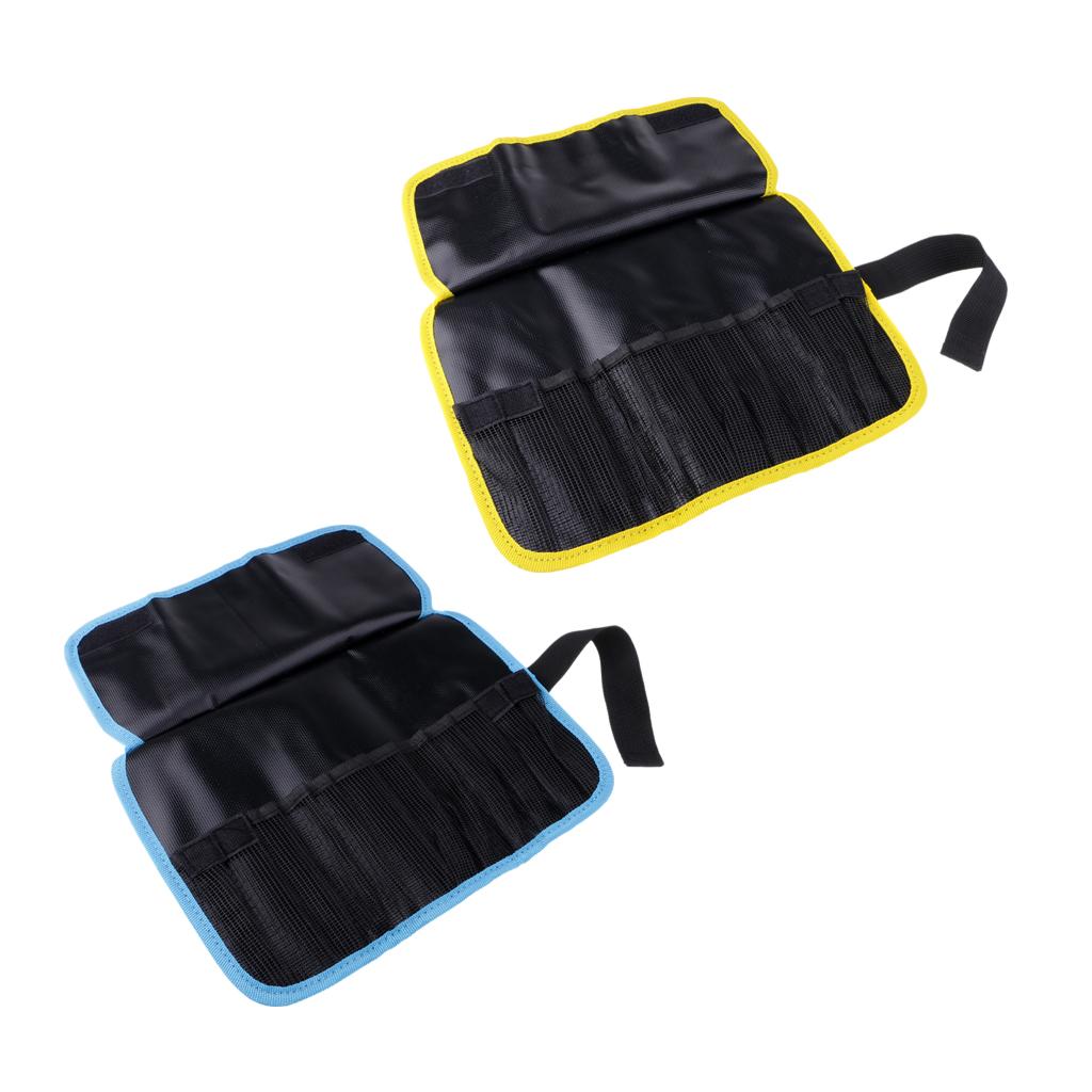 2pcs Fishing Jig Lure Bags Pockets Tackle Gear Bag 12 Holes On Roll