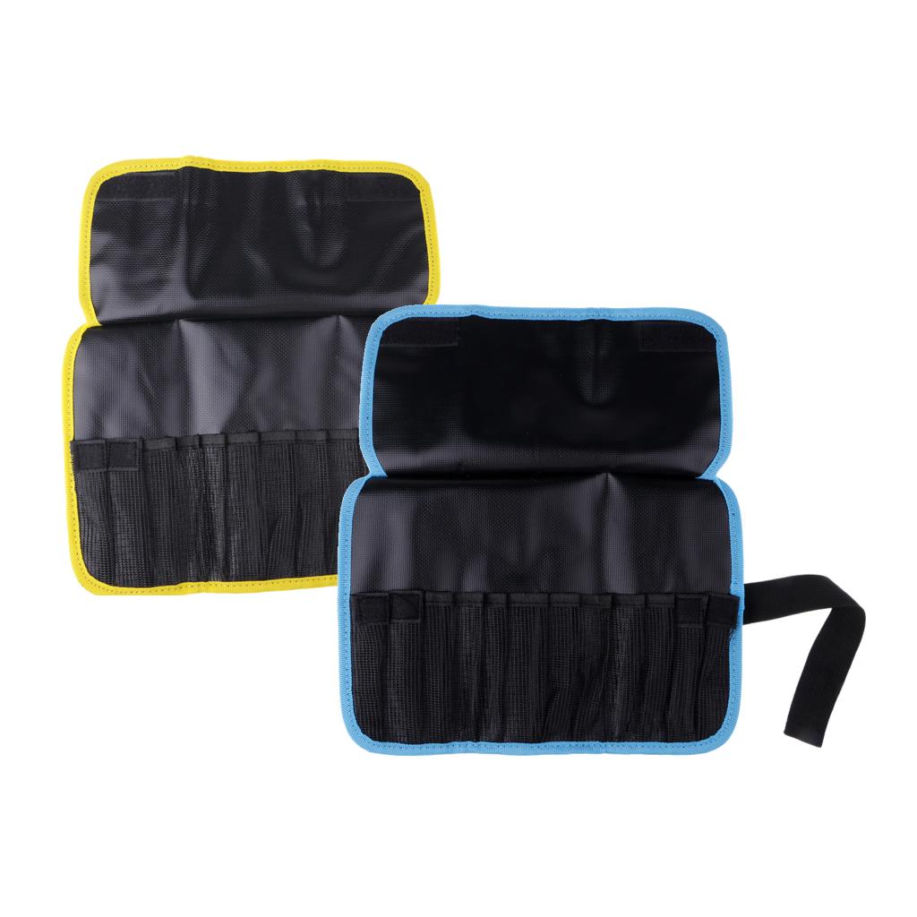 2pcs Fishing Jig Lure Bags Pockets Tackle Gear Bag 12 Holes On Roll