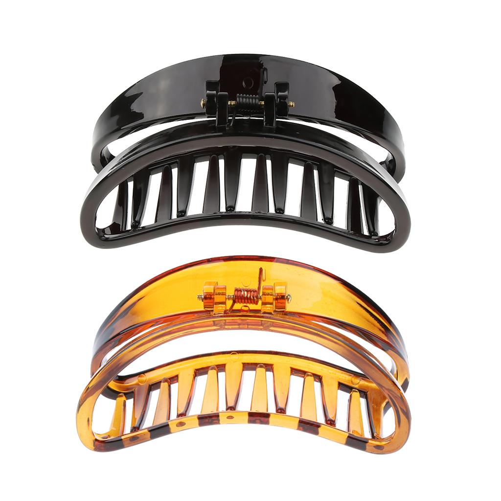 2pcs Womens Large Hair Claw Clamps Clips Grips Styling Tool Hair Accessories