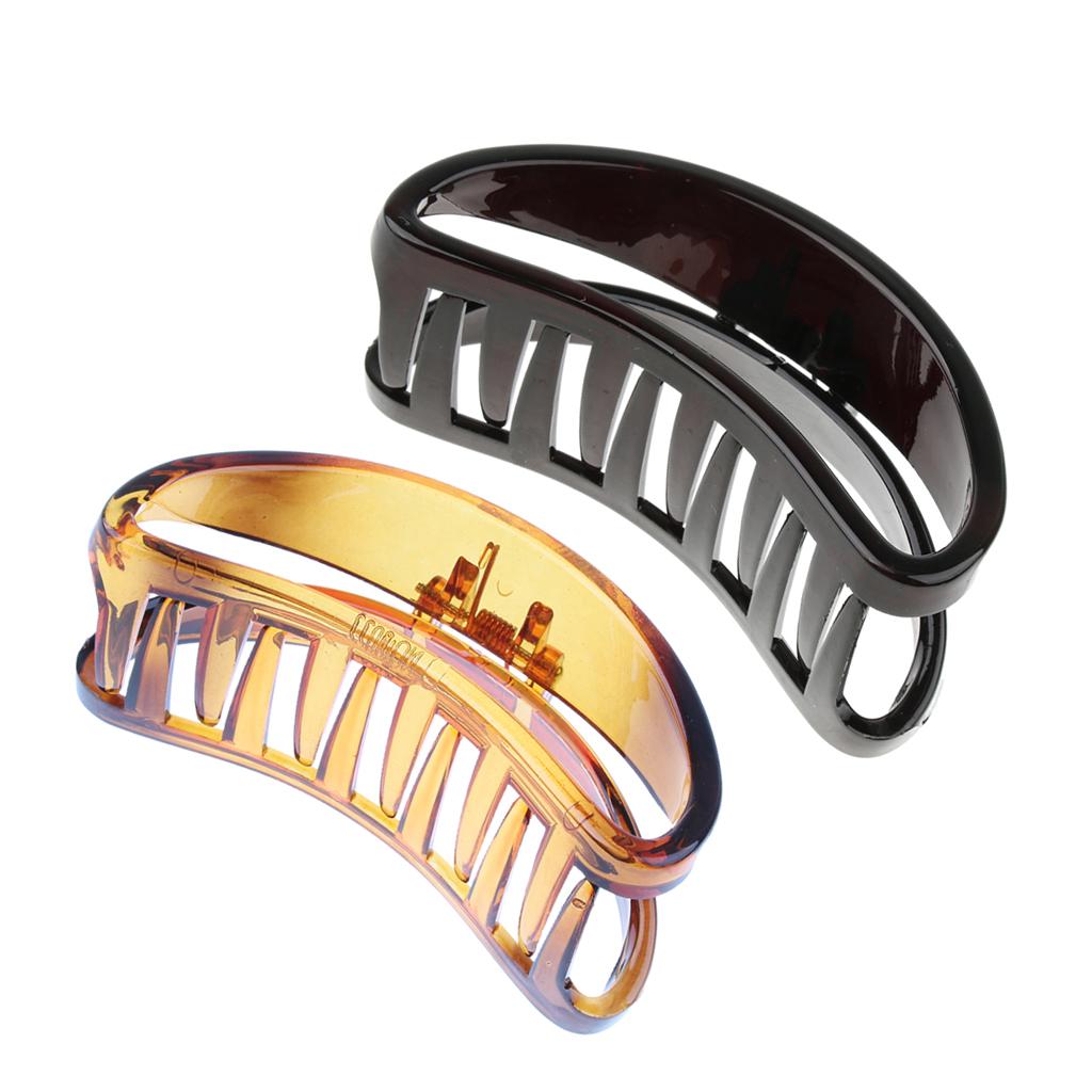 2pcs Womens Large Hair Claw Clamps Clips Grips Styling Tool Hair Accessories