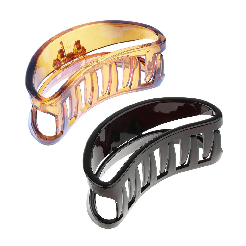 2pcs Womens Large Hair Claw Clamps Clips Grips Styling Tool Hair Accessories
