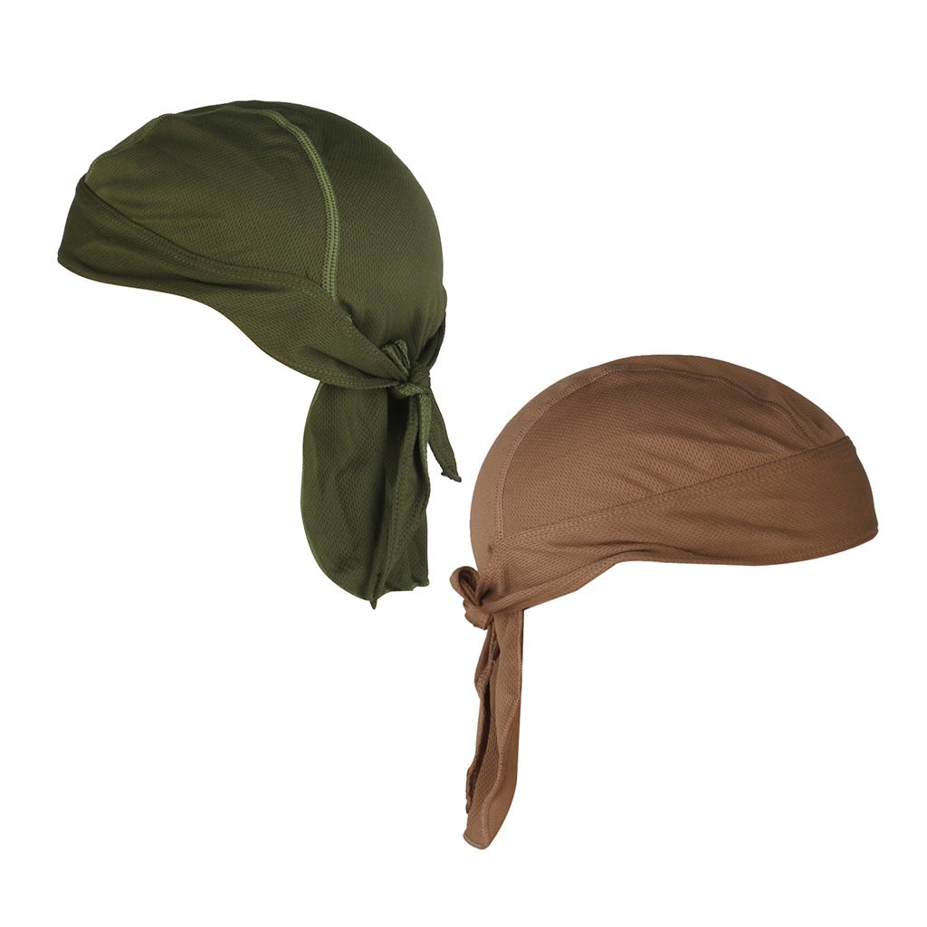 2pcs Polyester Anti-UV Wrap Tie Bandana Hat Pirate Scarf for Riding Cycling