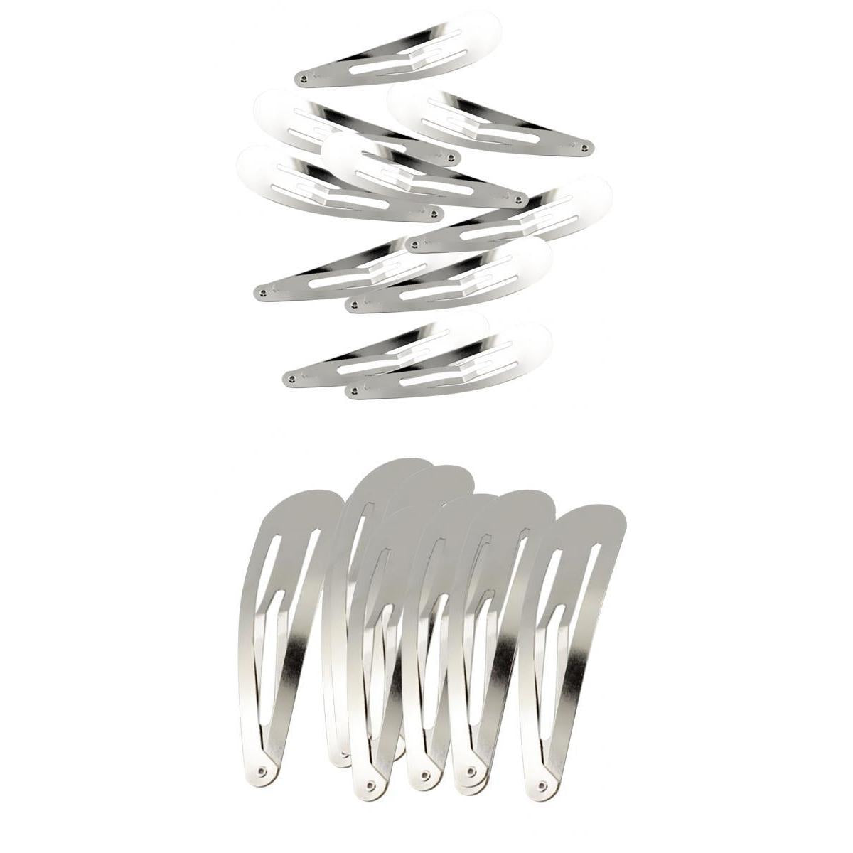 20pcs Sliver Metal Hairpins Hair Clips Snap Barrette Water Drop Design