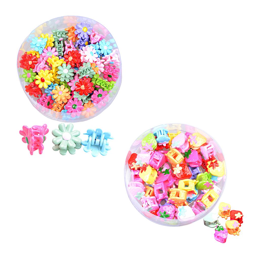 96 Pieces Lady Girls Mini Hair Claws Clamps Clips Hair Grips 2 Styles