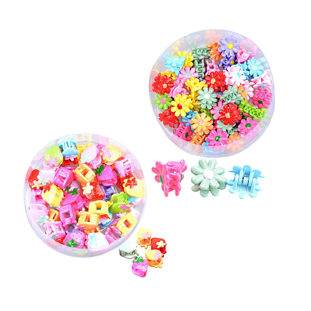96 Pieces Lady Girls Mini Hair Claws Clamps Clips Hair Grips 2 Styles