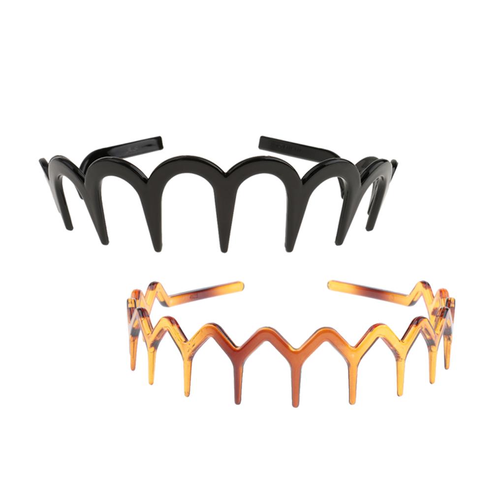 2Pieces Phenovo Zigzag Hair Band Toothed Headband Women Girls Hair Accessory