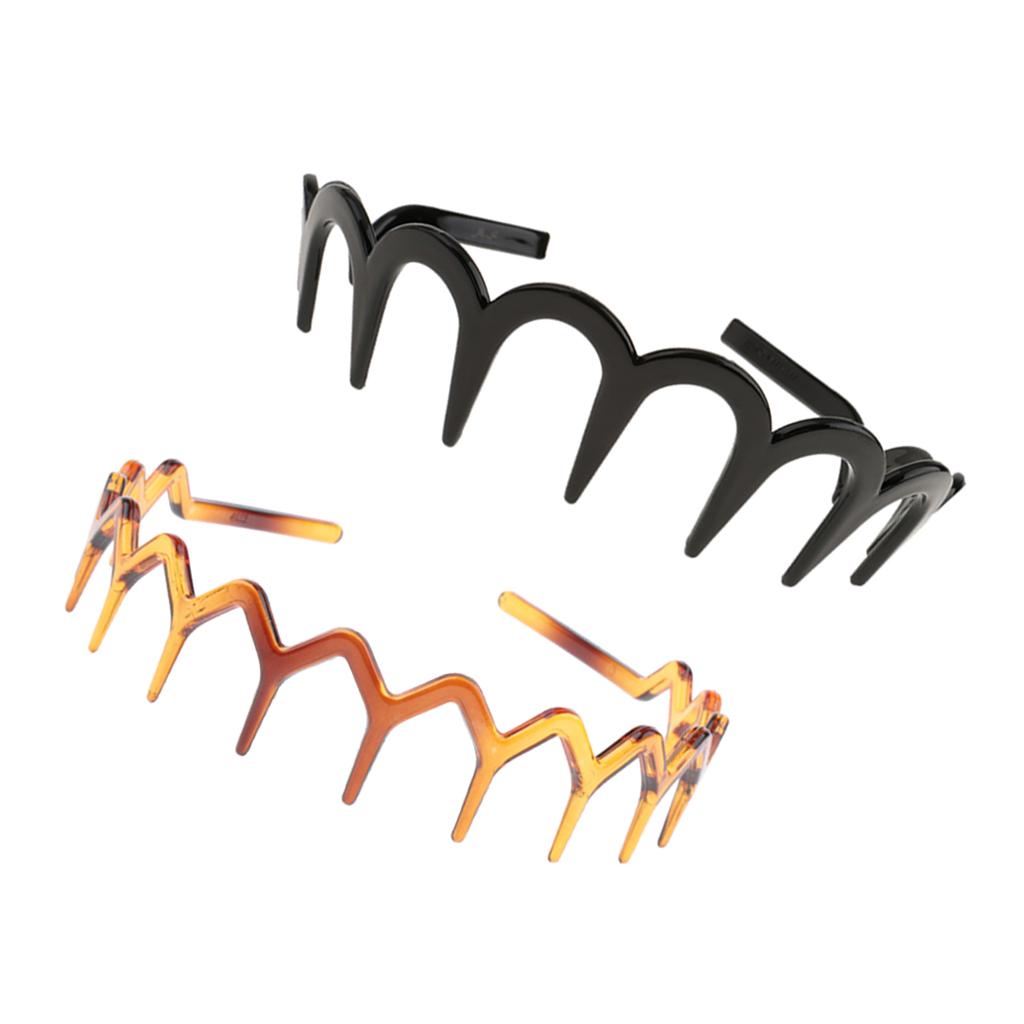 2Pieces Phenovo Zigzag Hair Band Toothed Headband Women Girls Hair Accessory