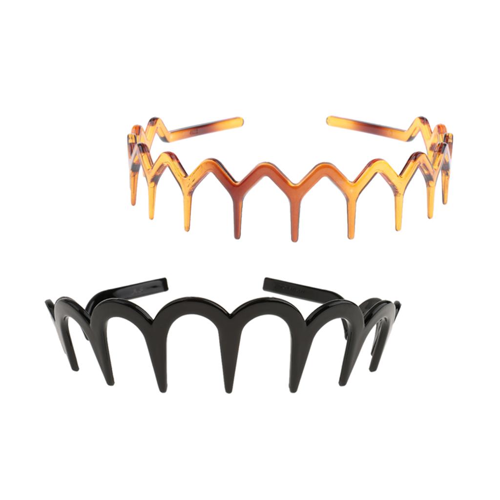 2Pieces Phenovo Zigzag Hair Band Toothed Headband Women Girls Hair Accessory