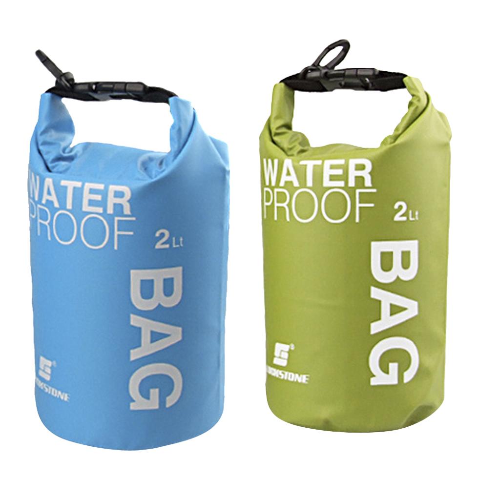 2pcs Waterproof Bag Sack Pouch Kayaking Camping Rafting Floating 2L