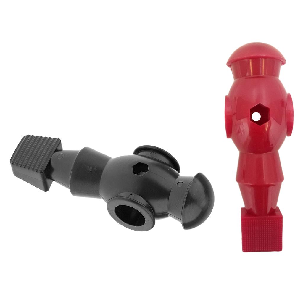 2pcs Foosball Man Table Football Soccer Player for Dynamo Table Black & Red