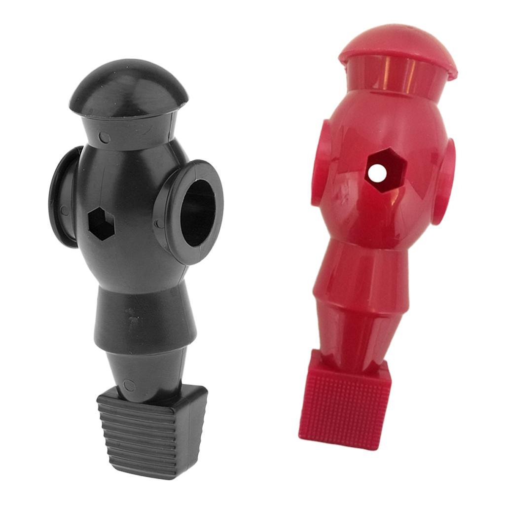2pcs Foosball Man Table Football Soccer Player for Dynamo Table Black & Red