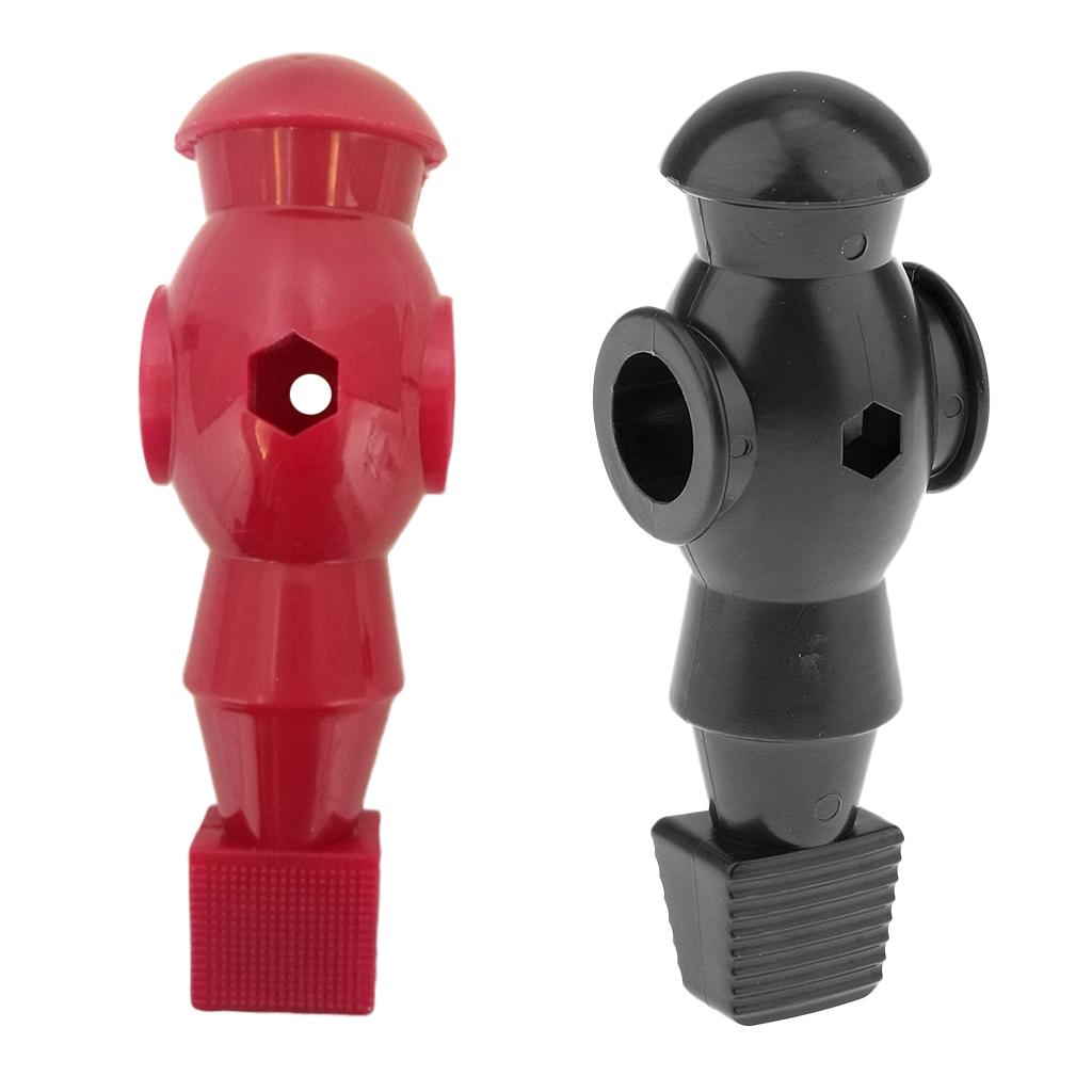 2pcs Foosball Man Table Football Soccer Player for Dynamo Table Black & Red