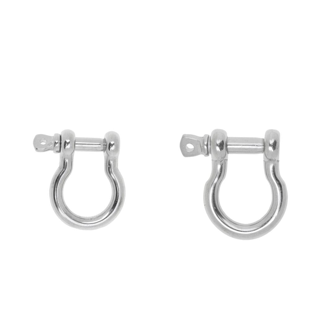 2pcs Marine Stainless Steel Chain Rigging Bow Shackle Captive Pins 6mm & 8mm
