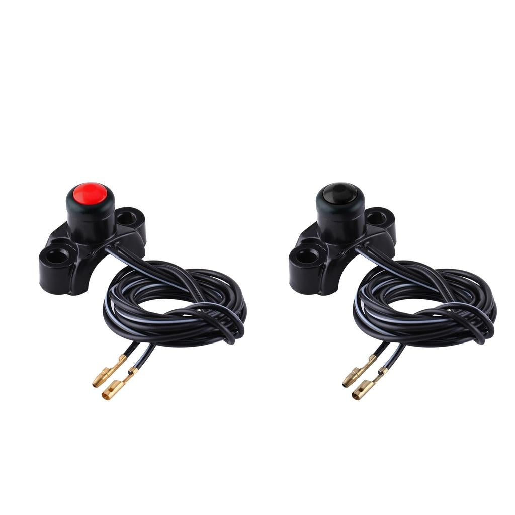 2pcs Motorcycle ATV 22mm Handlebar Engine Kill Stop Start Button Switches