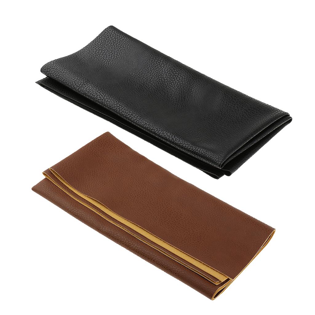 2pcs Leather Square Fabric Sheet for DIY Sewing Bag Craft Material 50x50cm