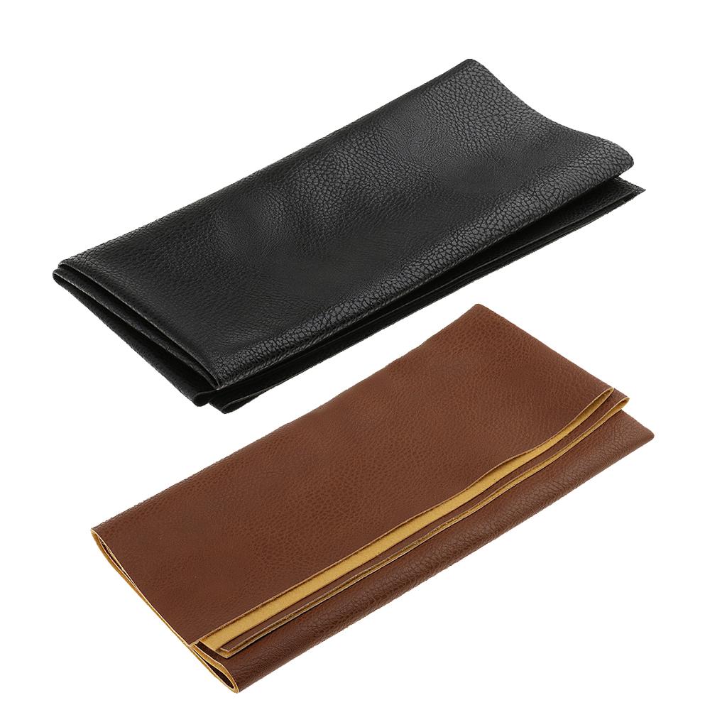 2pcs Leather Square Fabric Sheet for DIY Sewing Bag Craft Material 50x50cm