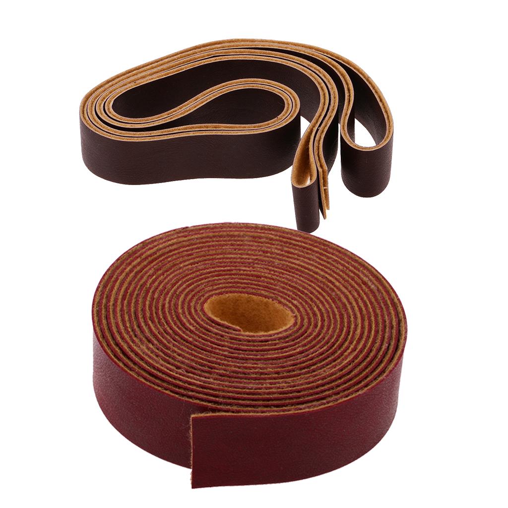 2 Pieces 10 Meters Long DIY PU Leather Straps Strips for Crafts 2cm Wide