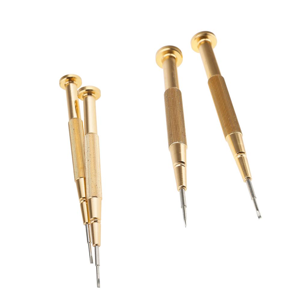 4 Pieces Precision Flat & Cross Screwdriver Eye Glasses Jewelry Repair Tools