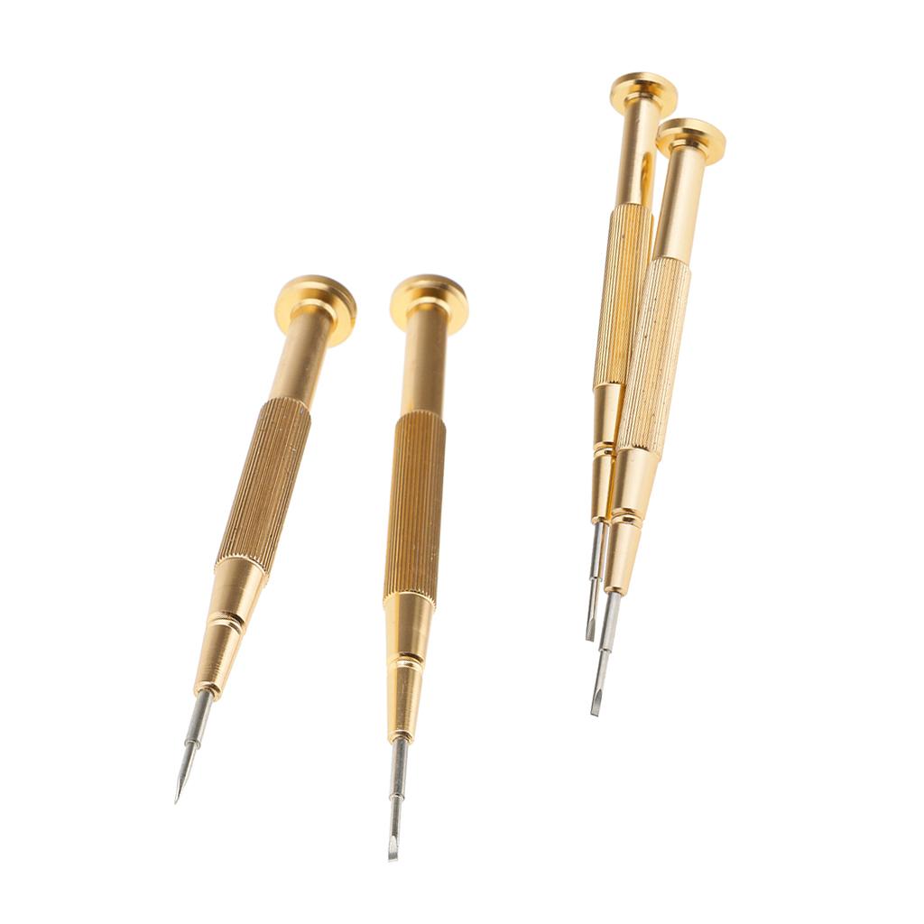 4 Pieces Precision Flat & Cross Screwdriver Eye Glasses Jewelry Repair Tools