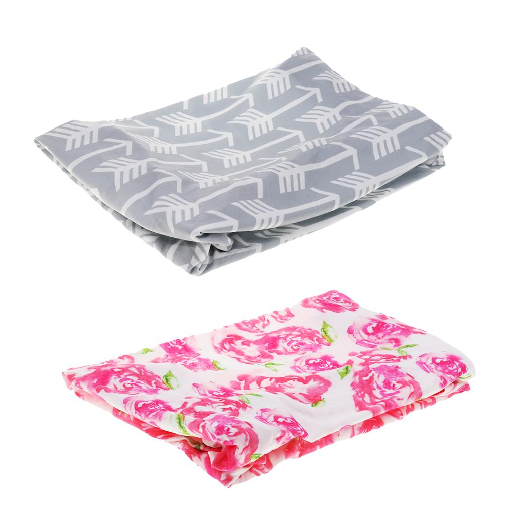2Pcs Stretchy Changing Pad Covers Fitted Crib Sheets For Kids Girls Boys