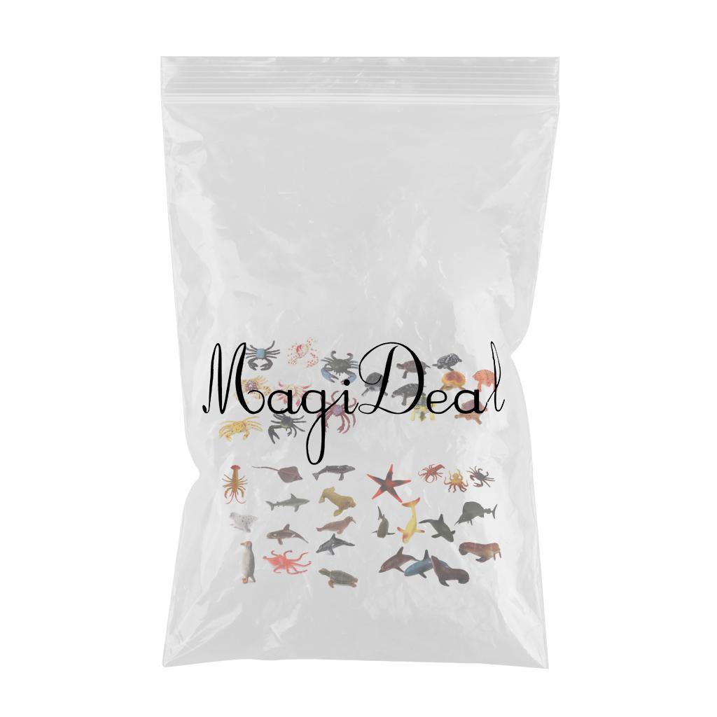 40 Pices Realistic Mixed Plastic Marine Animals Kids Toy Party Bag Favors