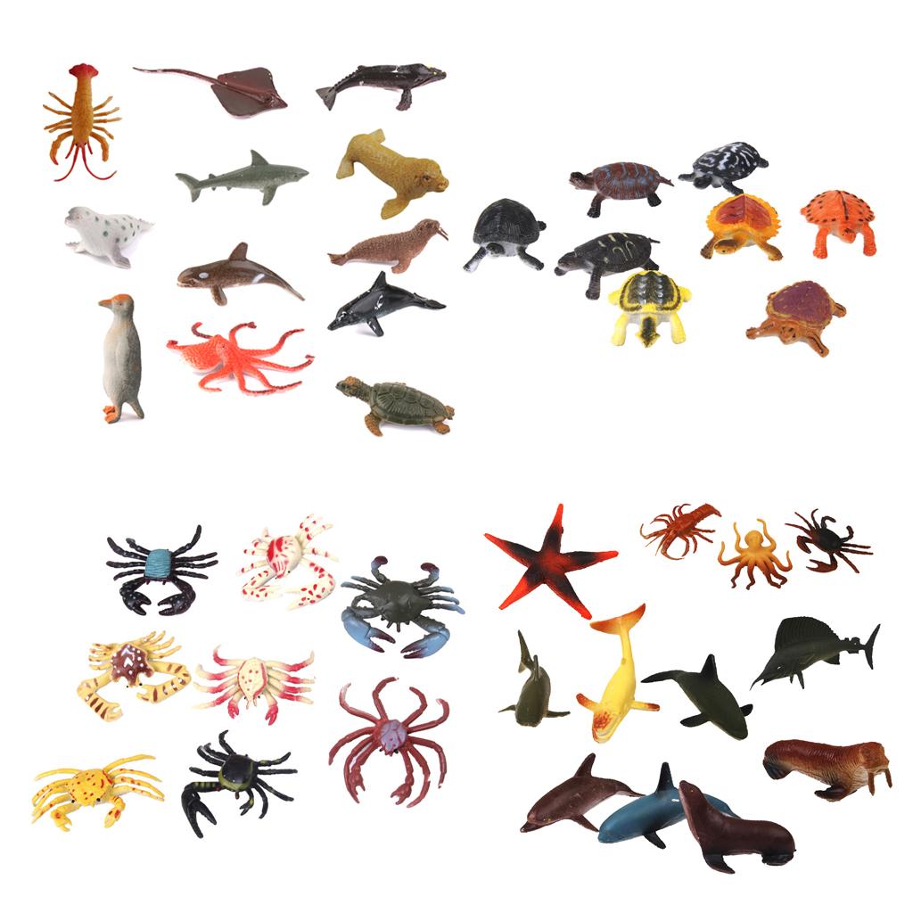 40 Pices Realistic Mixed Plastic Marine Animals Kids Toy Party Bag Favors